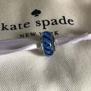 Pandora Blue Stripes Murano Glass Charm